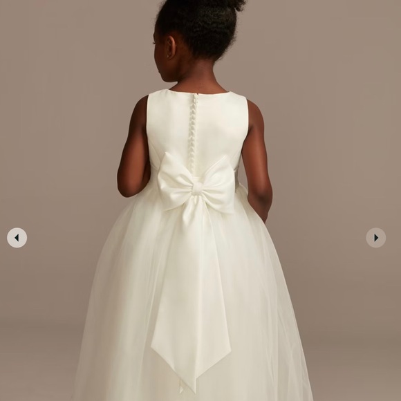 Worn Once David's Bridal Kids Formal Flower Girl Dress. - Picture 3 of 6